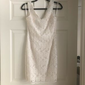 NWT White Ann Taylor crochet pattern white dress